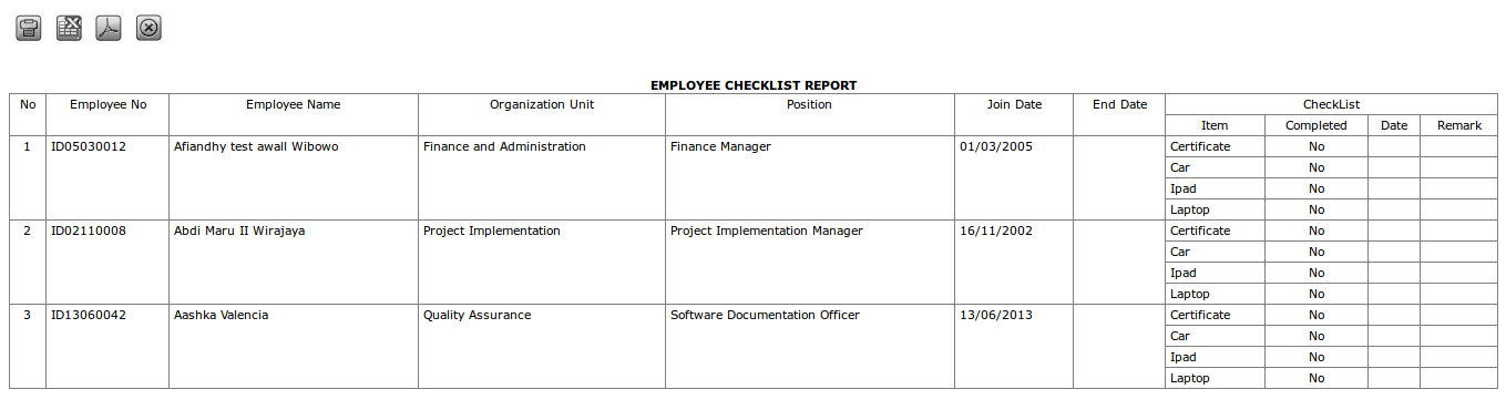 laporan pengecekan preview